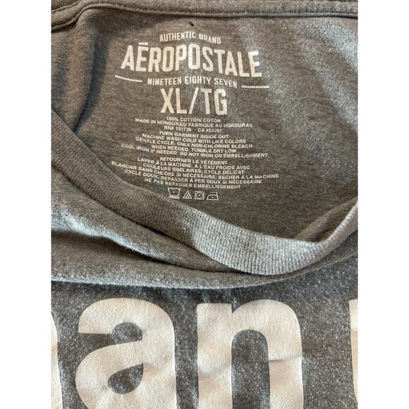 2012 Aeropostale ESPN Women's Man Up! T-shirt Gray and White XL/TG 2 small flaws - Picture 4 of 6